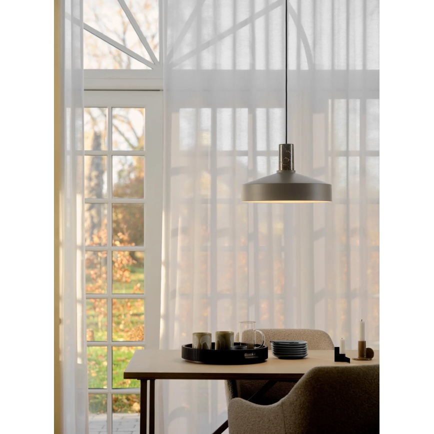 Nordlux - Пендел ELVAS 1xE27/60W/230V Ø 37,5 см кафяв