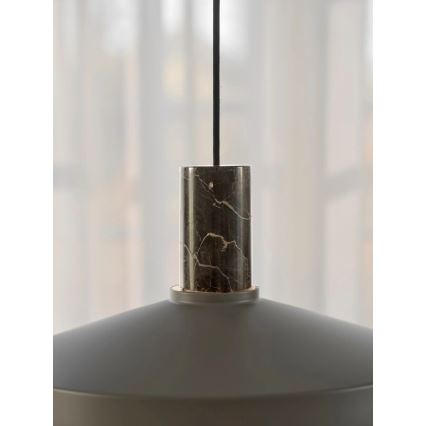 Nordlux - Пендел ELVAS 1xE27/60W/230V Ø 37,5 см кафяв
