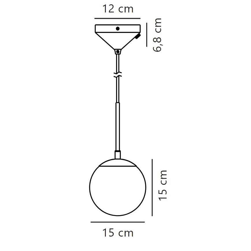 Nordlux - Пендел GRANT 1xE14/15W/230V Ø 15 см