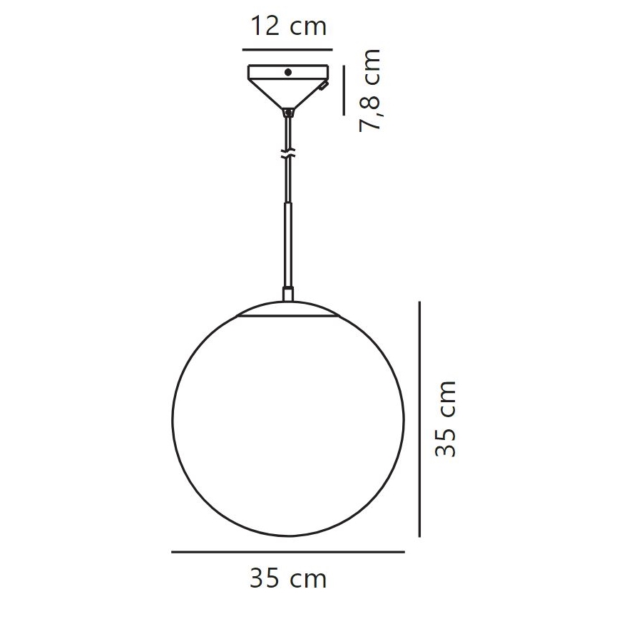 Nordlux - Пендел GRANT 1xE27/25W/230V Ø 35 см