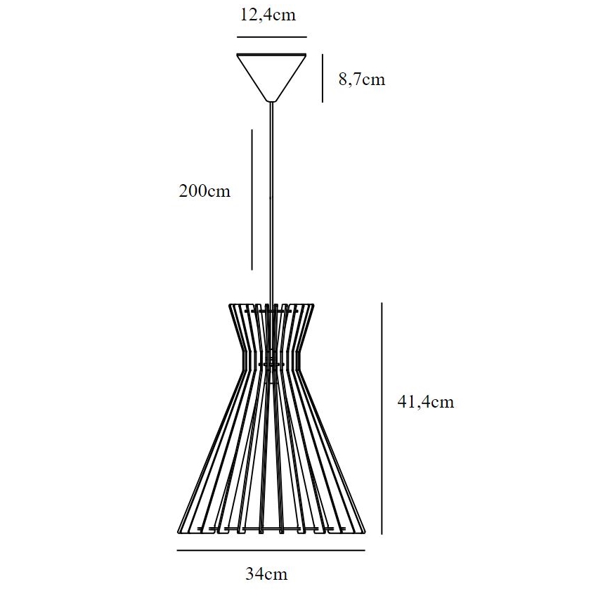 Nordlux - Пендел GROA 1xE27/60W/230V