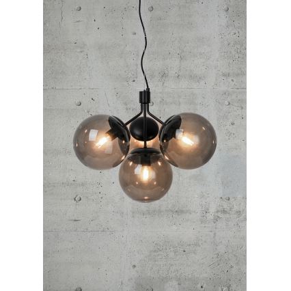 Nordlux - Пендел IVONA 4xE27/28W/230V черен
