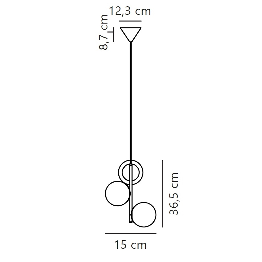 Nordlux - Пендел LILLY 3xE14/40W/230V златист