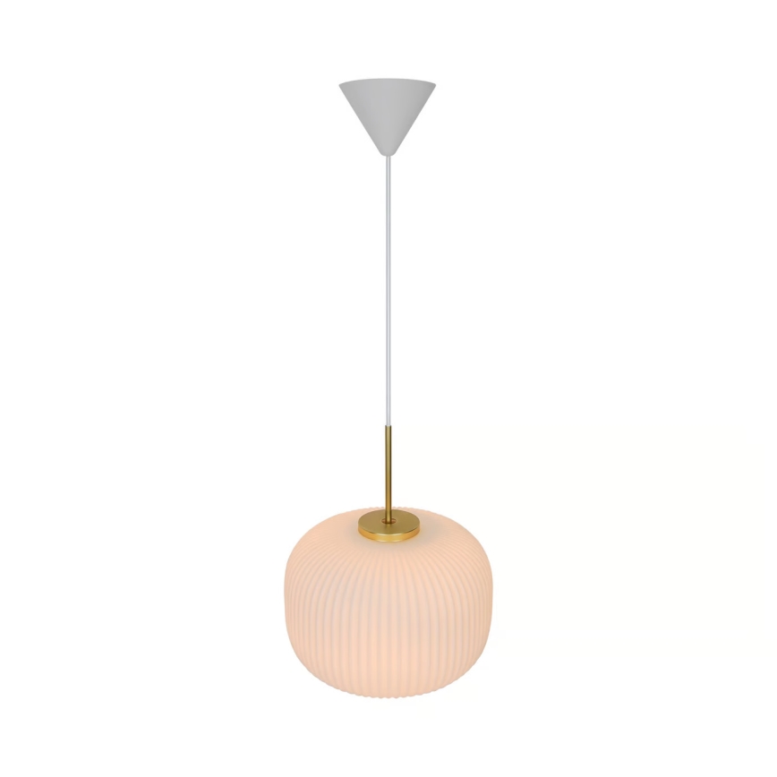 Nordlux - Пендел MILFORD 1xE27/40W/230V Ø 30 см бял