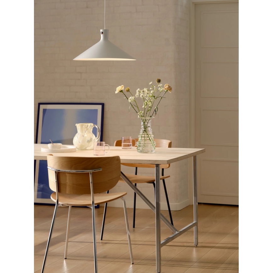 Nordlux - Пендел на кабел DORINA 1xE27/60W/230V бял