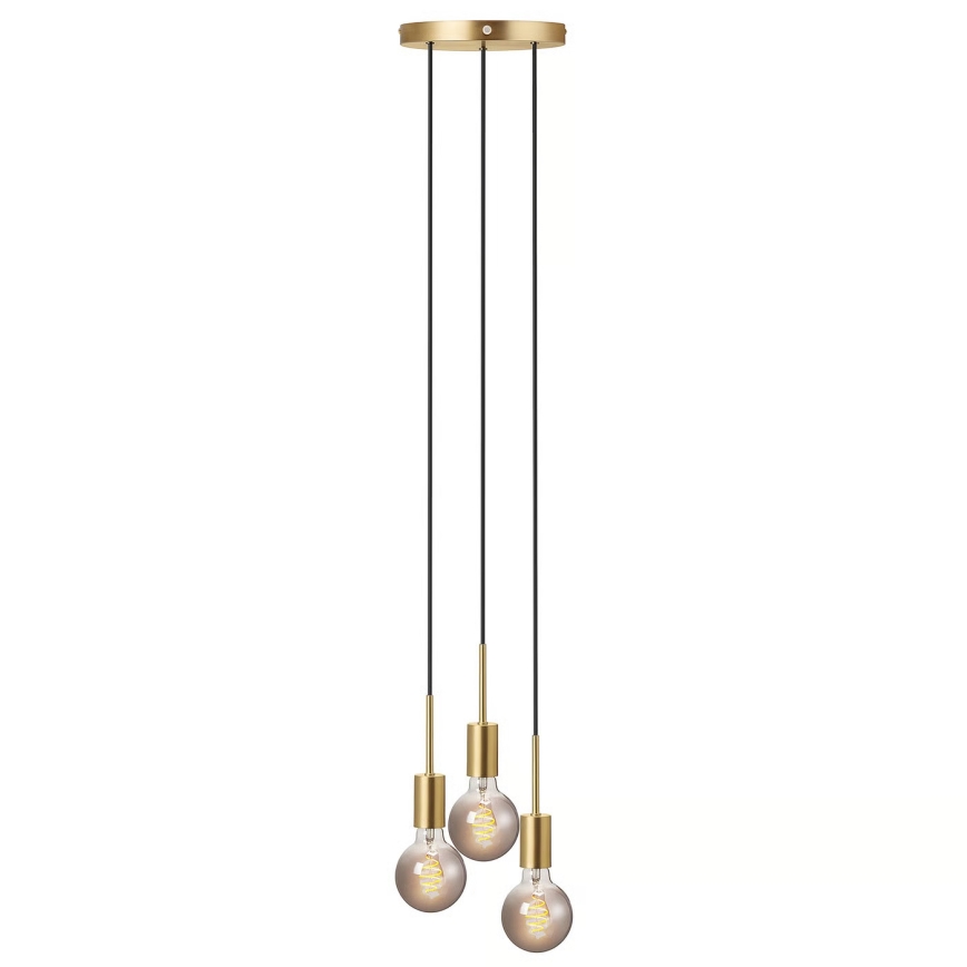 Nordlux - Пендел на кабел PACO 3xE27/25W/230V месинг