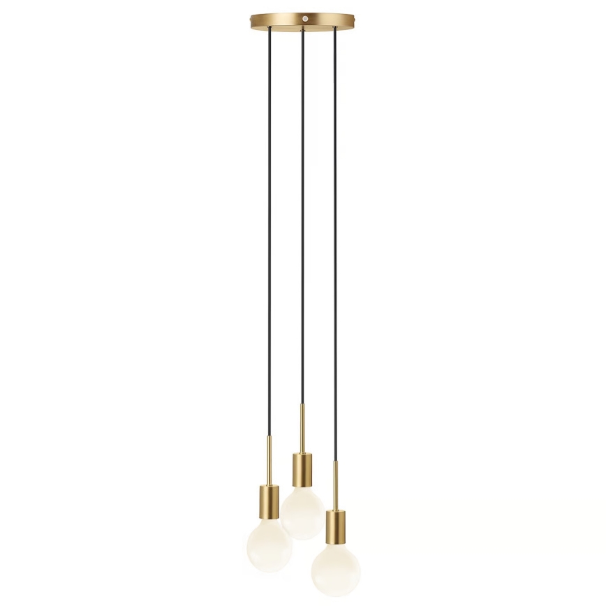 Nordlux - Пендел на кабел PACO 3xE27/25W/230V месинг