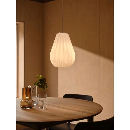 Nordlux - Пендел на кабел SALLINO 1xE27/15W/230V Ø 24 cm бял