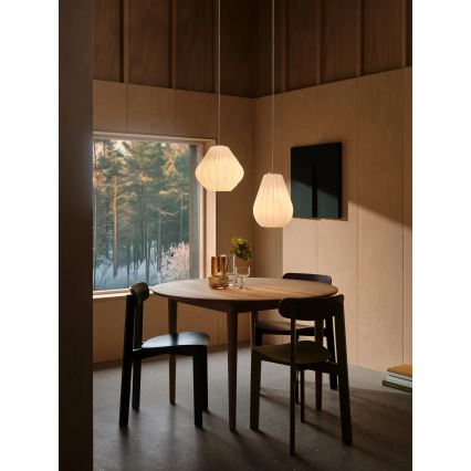 Nordlux - Пендел на кабел SALLINO 1xE27/15W/230V Ø 24 cm бял