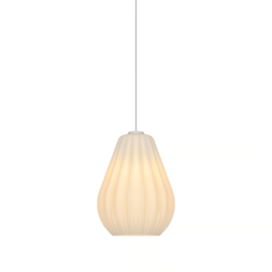 Nordlux - Пендел на кабел SALLINO 1xE27/15W/230V Ø 24 cm бял