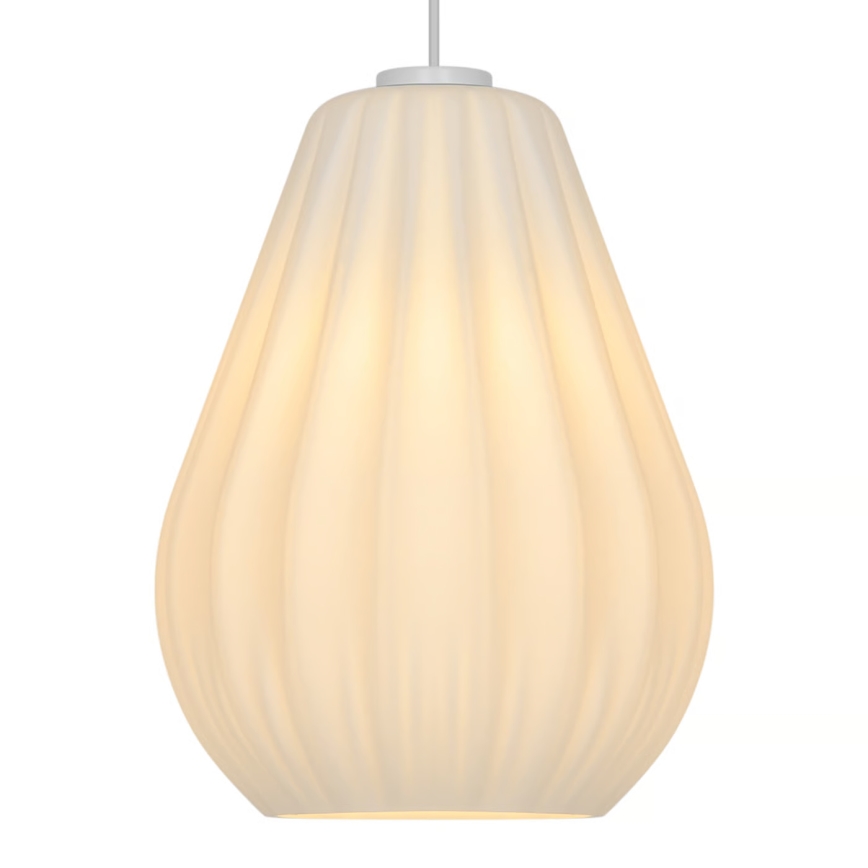 Nordlux - Пендел на кабел SALLINO 1xE27/15W/230V Ø 24 cm бял