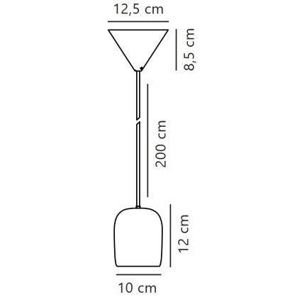 Nordlux - Пендел NOTTI 1xE27/25W/230V оранжев