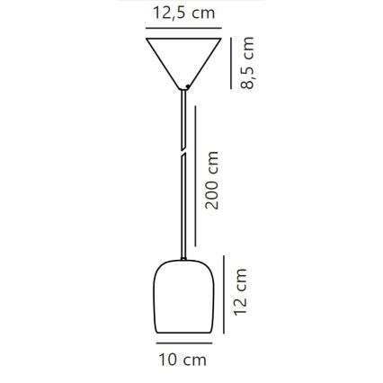 Nordlux - Пендел NOTTI 1xE27/25W/230V сив
