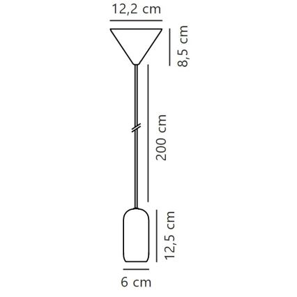 Nordlux - Пендел NOTTI 1xE27/40W/230V черен