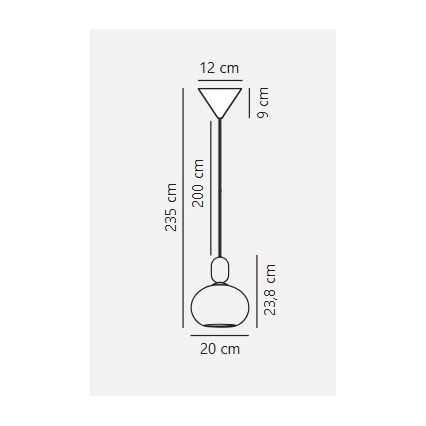 Nordlux - Пендел NOTTI 1xE27/40W/230V сив
