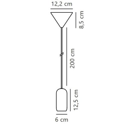 Nordlux - Пендел NOTTI 1xE27/40W/230V сив
