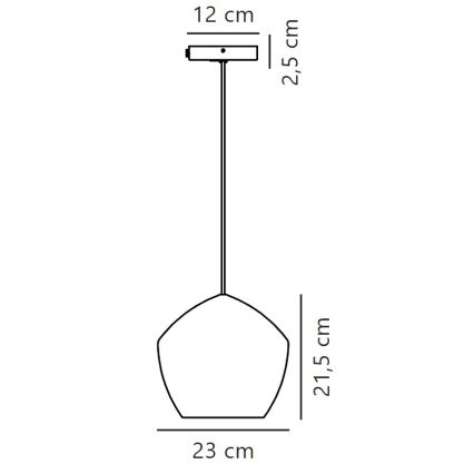 Nordlux - Пендел ORBIFORM 1xE27/40W/230V черен/сив