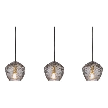 Nordlux - Пендел ORBIFORM 3xE14/25W/230V черен/сив