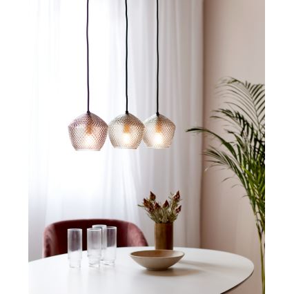 Nordlux - Пендел ORBIFORM 3xE14/25W/230V черен/сив