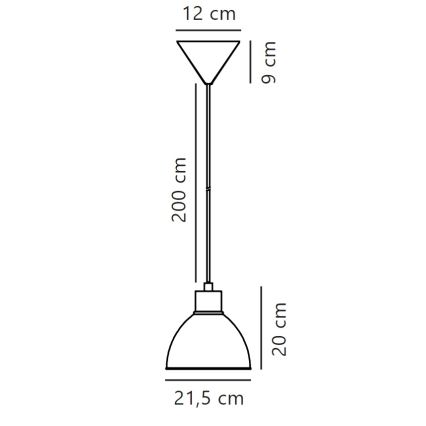 Nordlux - Пендел POP 1xE27/40W/230V антрацит