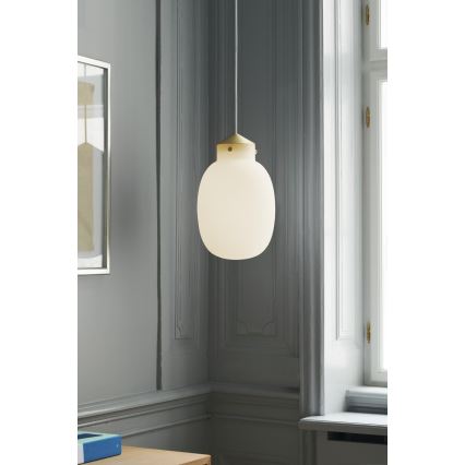 Nordlux - Пендел RAITO 1xE27/25W/230V месинг/бял