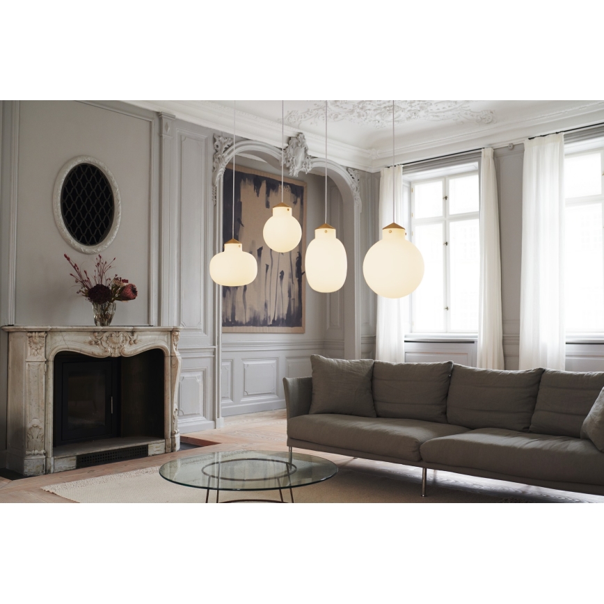 Nordlux - Пендел RAITO 1xE27/25W/230V месинг/бял