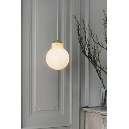 Nordlux - Пендел RAITO 1xE27/25W/230V месинг/бял
