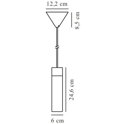 Nordlux - Пендел TILO 1xGU10/15W/230V черен