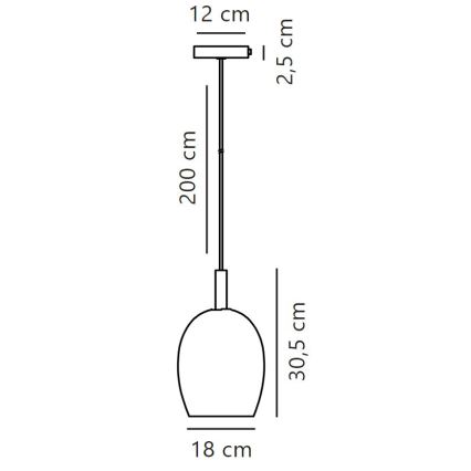 Nordlux - Пендел UMA 1xE27/40W/230V