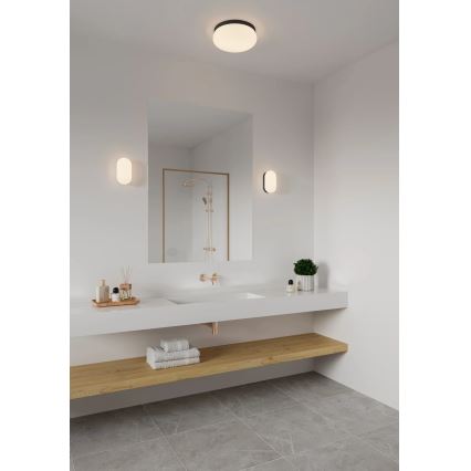 Nordlux - Плафон за баня FOAM 2xE27/55W/230V IP44 черен