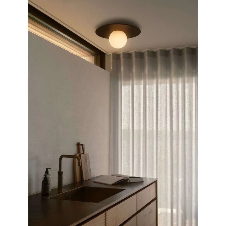 Nordlux - Плафон за баня SIONA 1xE27/60W/230V IP44 черен