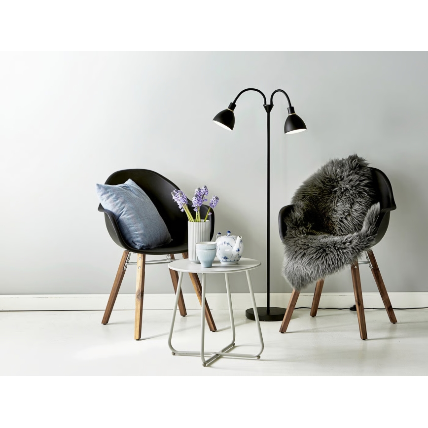 Nordlux - Подова лампа RAY 2xE14/25W/230V черна