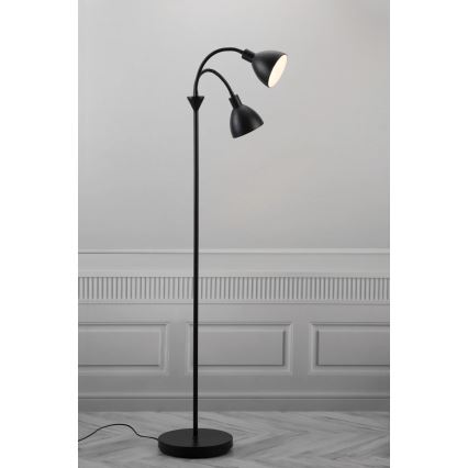 Nordlux - Подова лампа RAY 2xE14/25W/230V черна