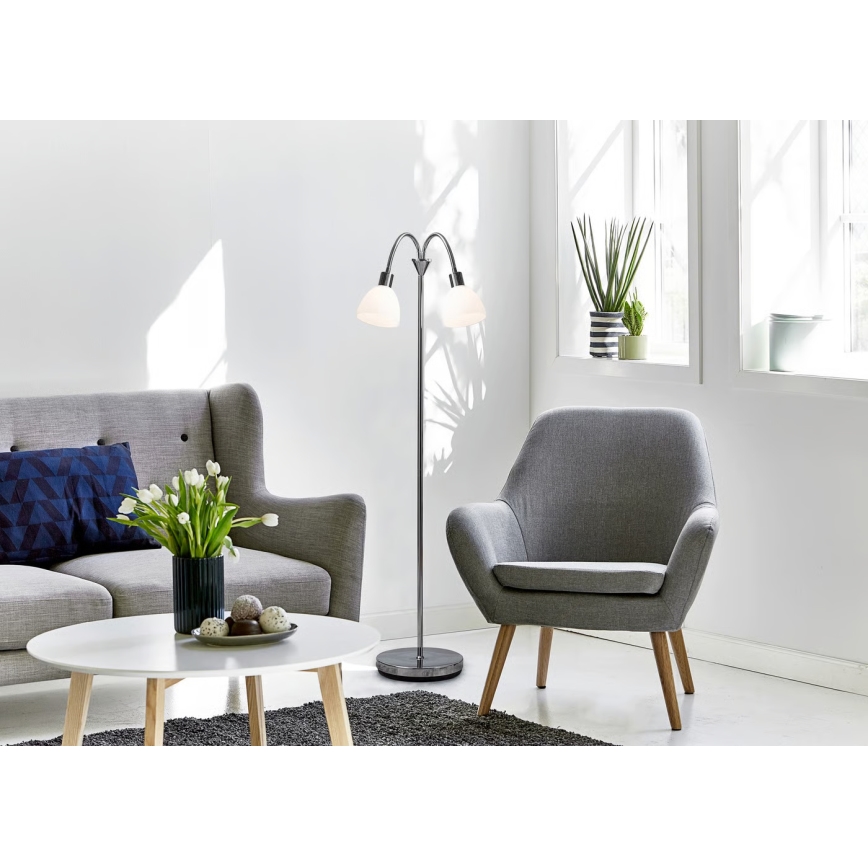 Nordlux - Подова лампа RAY 2xE14/25W/230V лъскав хром