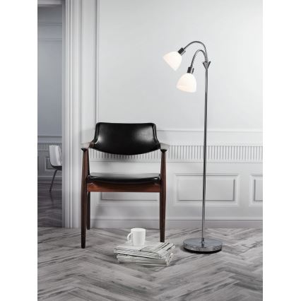 Nordlux - Подова лампа RAY 2xE14/25W/230V лъскав хром