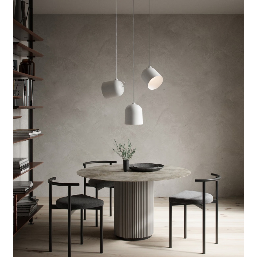 Nordlux - Подвесна лампа на кабел ANGLE 1xE27/25W/230V бяла
