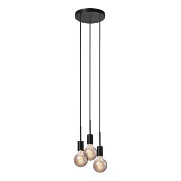 Nordlux - Полилей на шнур PACO 3xE27/25W/230V черен