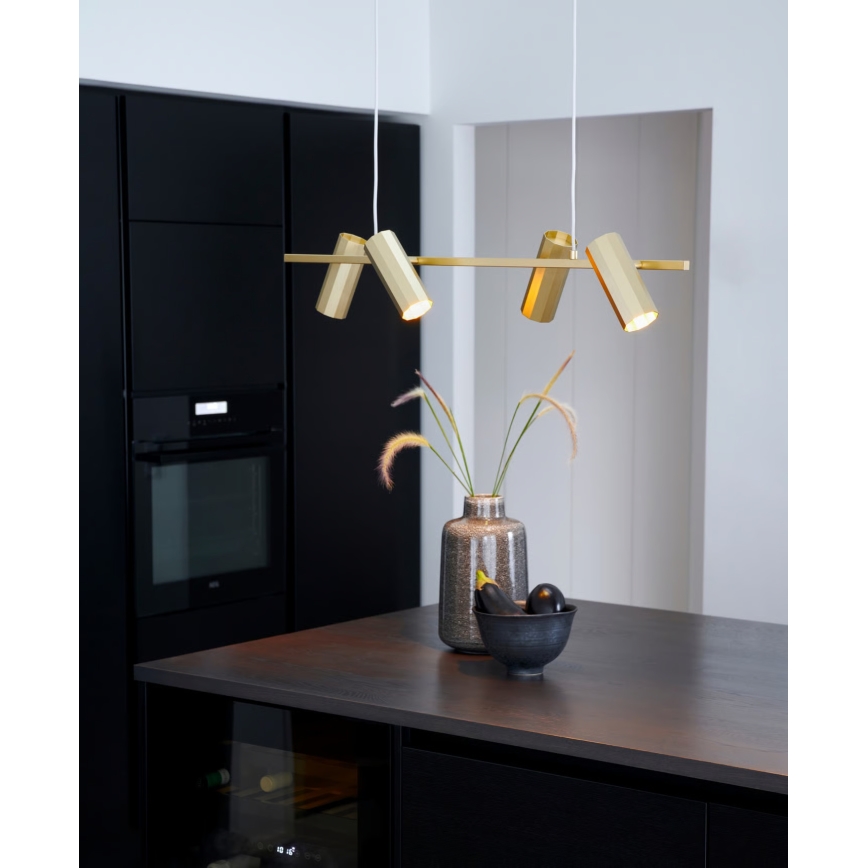 Nordlux - Полилей на кабел ALANIS 4xGU10/15W/230V месинг