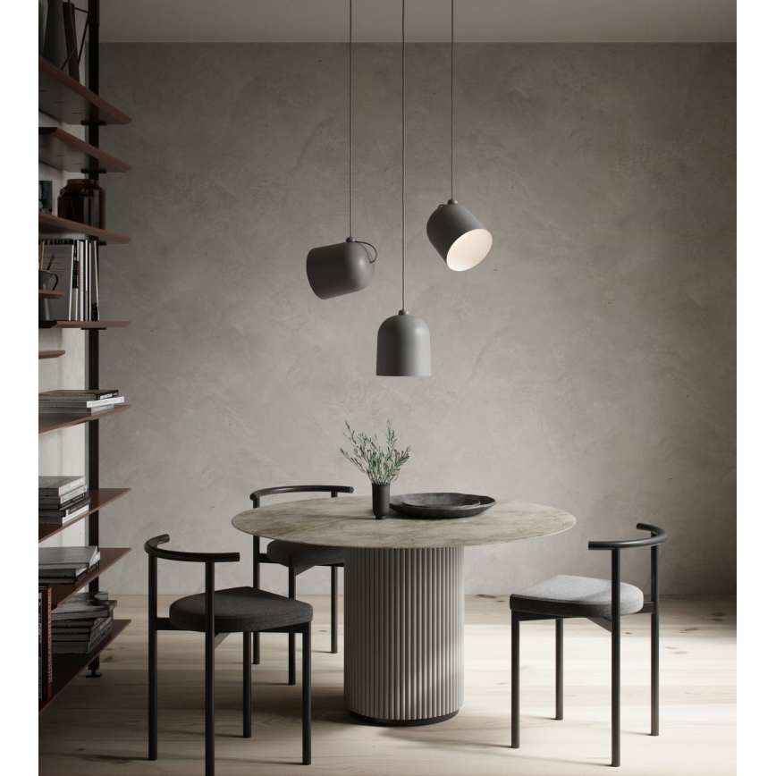 Nordlux - Полилей на кабел ANGLE 1xE27/25W/230V сив