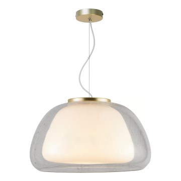 Nordlux - Полилей на кабел JELLY 1xE27/40W/230V бял/прозрачен