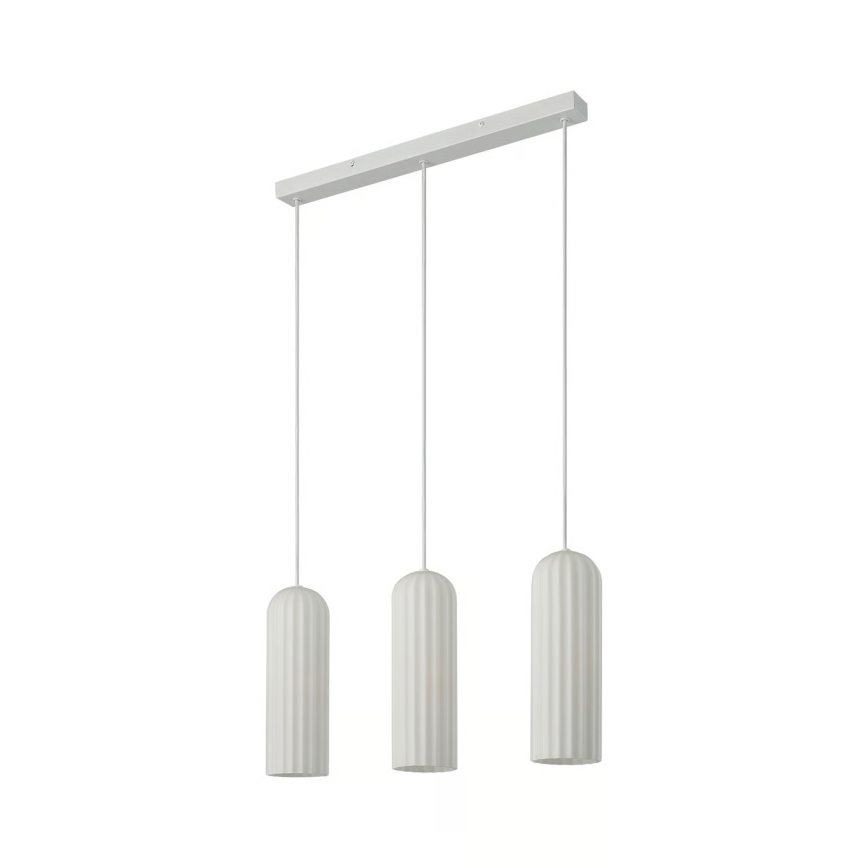 Nordlux - Полилей на кабел MIELLA 3xE27/25W/230V бял