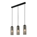 Nordlux - Полилей на кабел MIELLA 3xE27/25W/230V черен/опушен