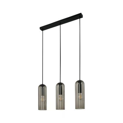 Nordlux - Полилей на кабел MIELLA 3xE27/25W/230V черен/опушен