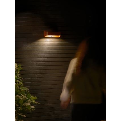 Nordlux - LED соларно осветително тяло със сензор MARCELLIO LED/5W/5V IP54 2200 mAh кафяво