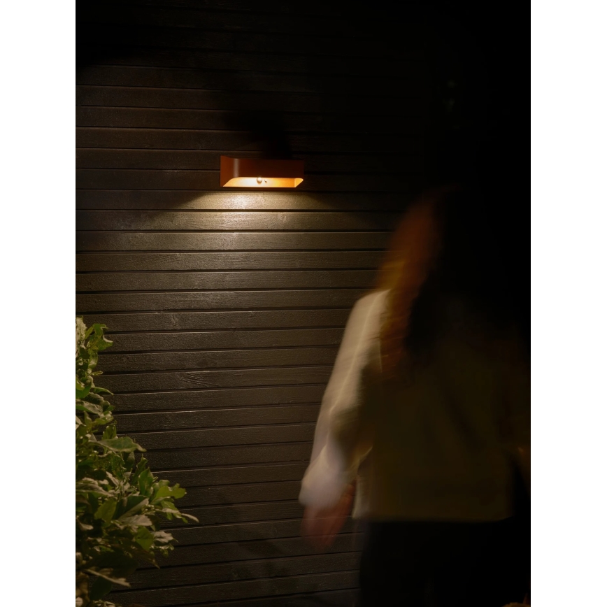 Nordlux - LED соларно осветително тяло със сензор MARCELLIO LED/5W/5V IP54 2200 mAh кафяво