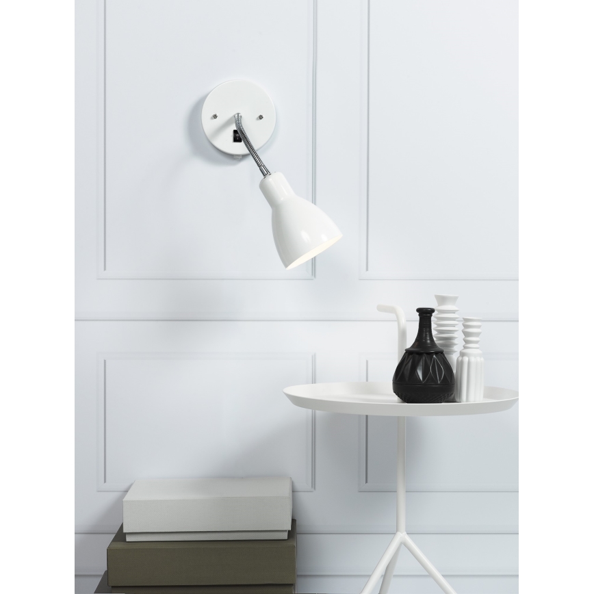 Nordlux - Nástěnné flexible спот CYCLONE 1xE14/15W/230V бял
