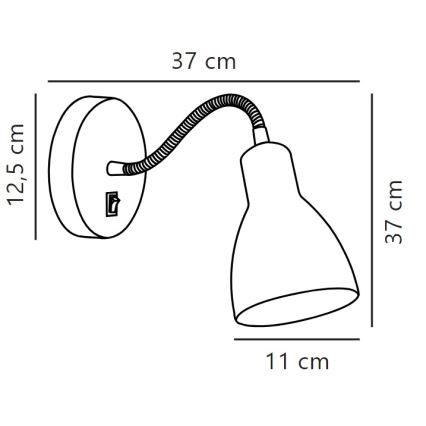 Nordlux - Nástěnné flexible спот CYCLONE 1xE14/15W/230V бял