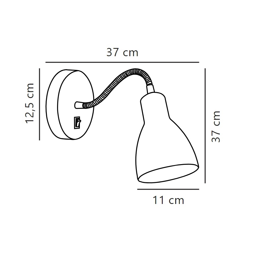 Nordlux - Nástěnné flexible спот CYCLONE 1xE14/15W/230V бял