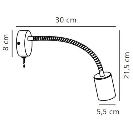 Nordlux - Стена flexible спот EXPLORE 1xGU10/7W/230V черен