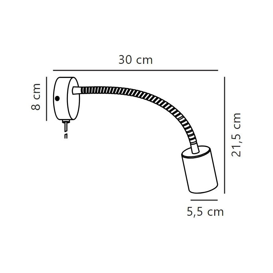 Nordlux - Стена flexible спот EXPLORE 1xGU10/7W/230V черен